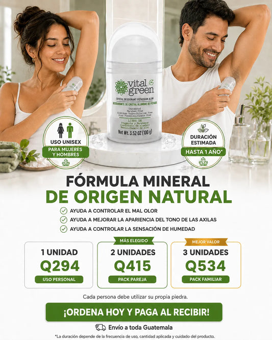 Desodorante Piedra Alumbre Natural Push up 100g