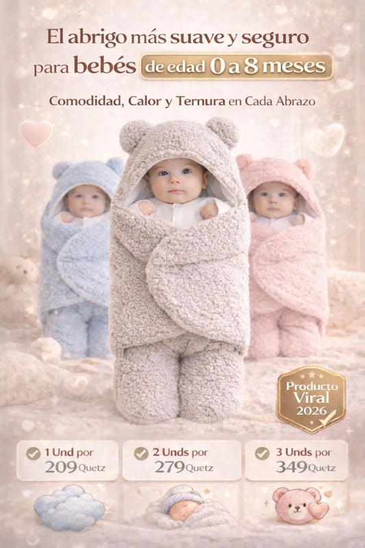 COBIJA MANTA ENVOLVENT FRAZADAS DE BEBE TIPO BORREGO