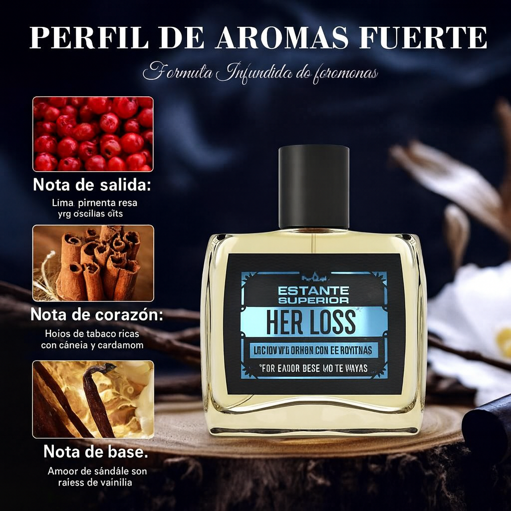Perfume HerLoss con Feromonas – Atracción Instantánea + Regalo Potenciador Sexua AZTECA